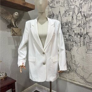 Vince Camuto White Blazer Tailored Silhouette Professional Style